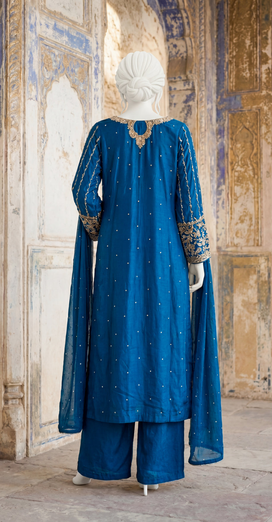 Banafshaan | 3 Piece | Stitched Suit | Blue