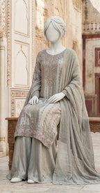 Shamsa | 3 Piece | Stitched Suit | Ivory