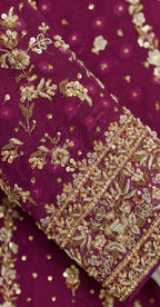 Gulfaam | 3 Piece | Stitched Suit | Magenta