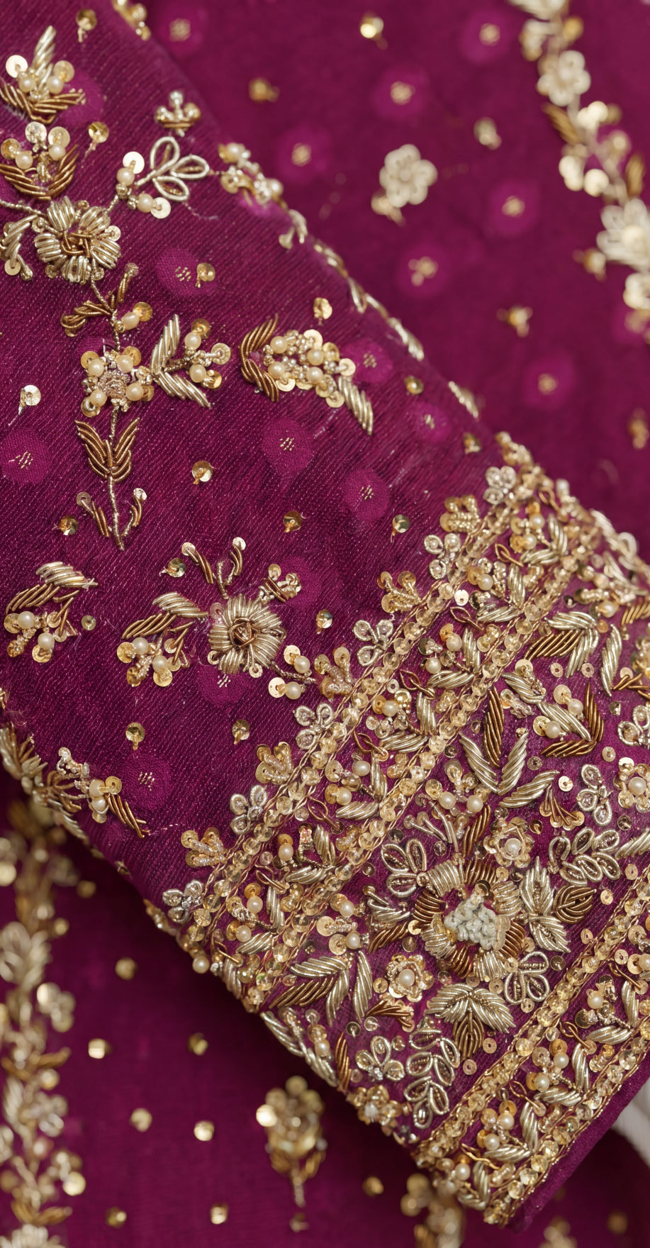 Gulfaam | 3 Piece | Stitched Suit | Magenta