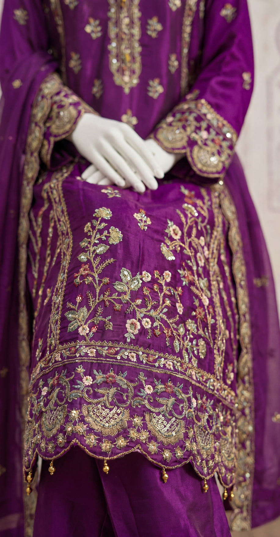 Shania | 3 Piece | Stitched Suit | Magenta