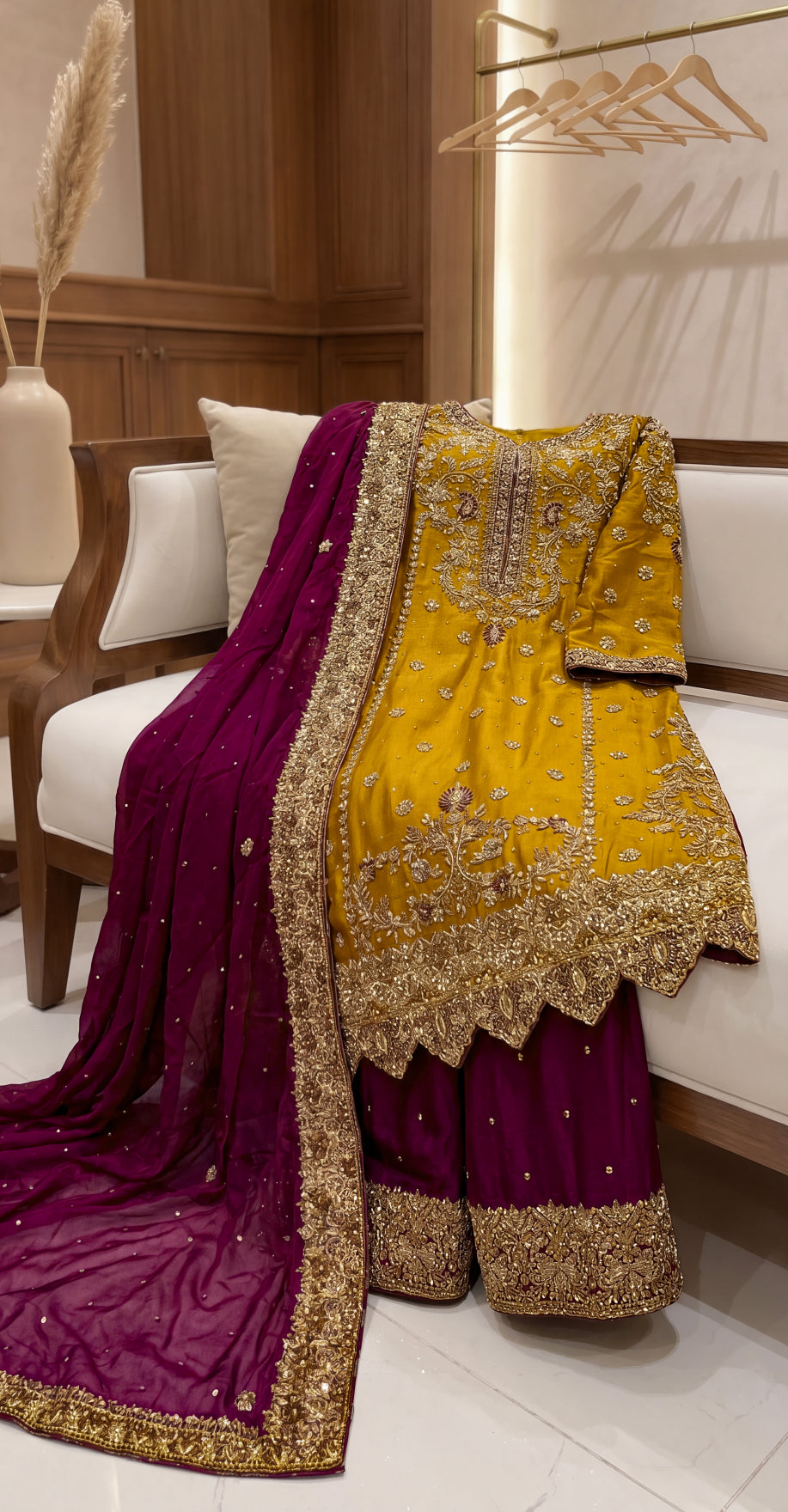 Arooba | 3 Piece | Stitched Suit | Yellow