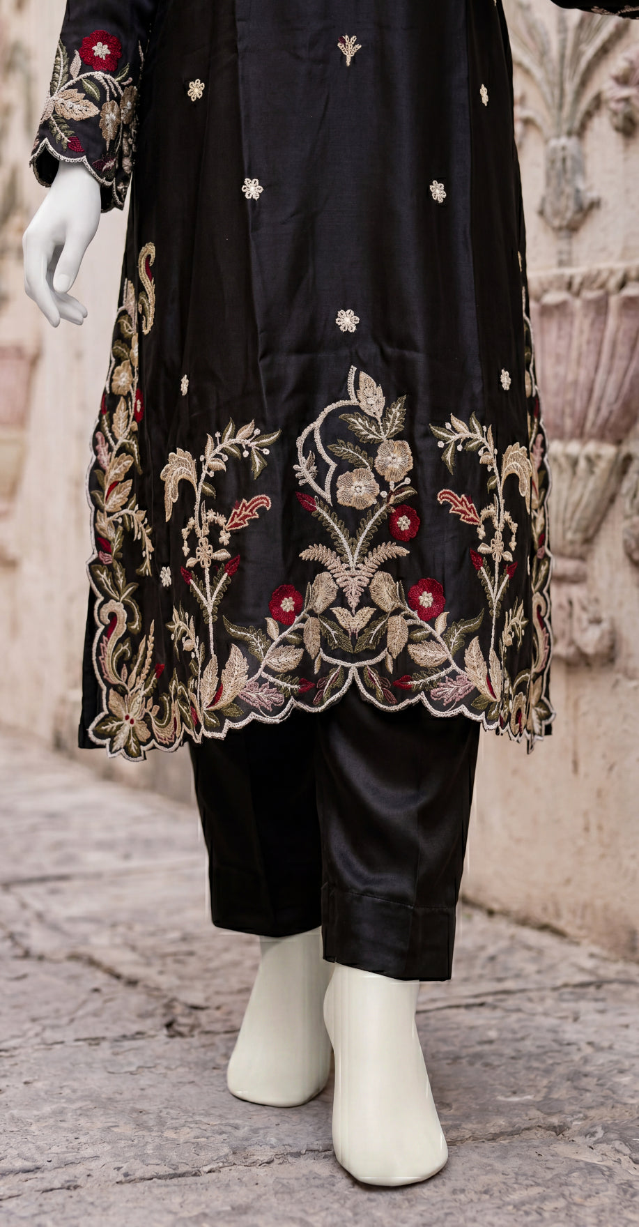 Sabaaq | 3 Piece | Stitched Suit | Black