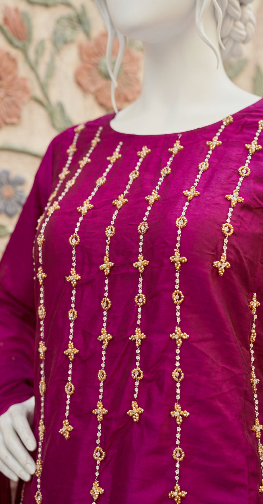 Ateera | 3 Piece | Stitched Suit | Ruby Red