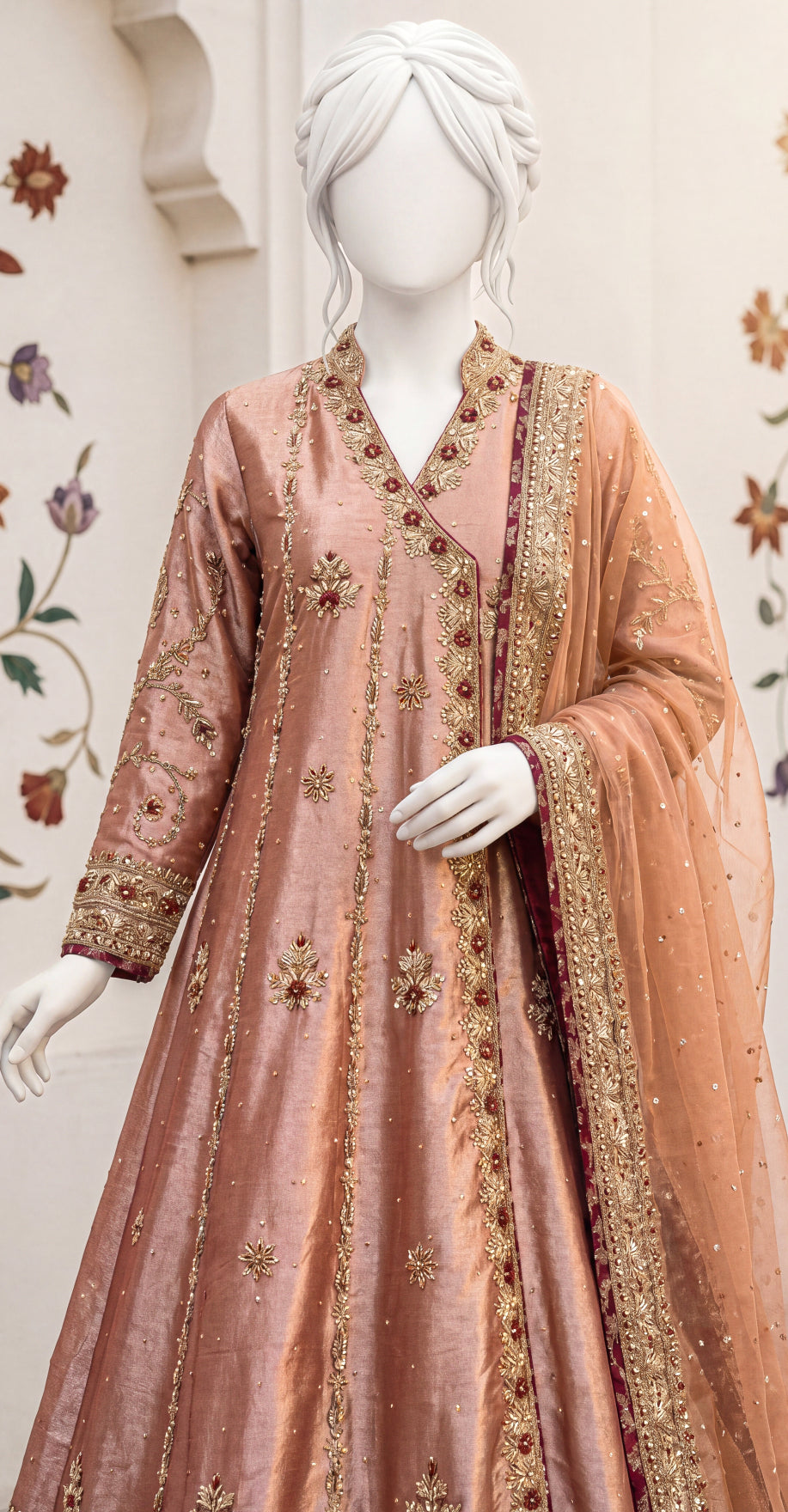 Aniqaa | 3 Piece | Stitched Suit | Tea Pink