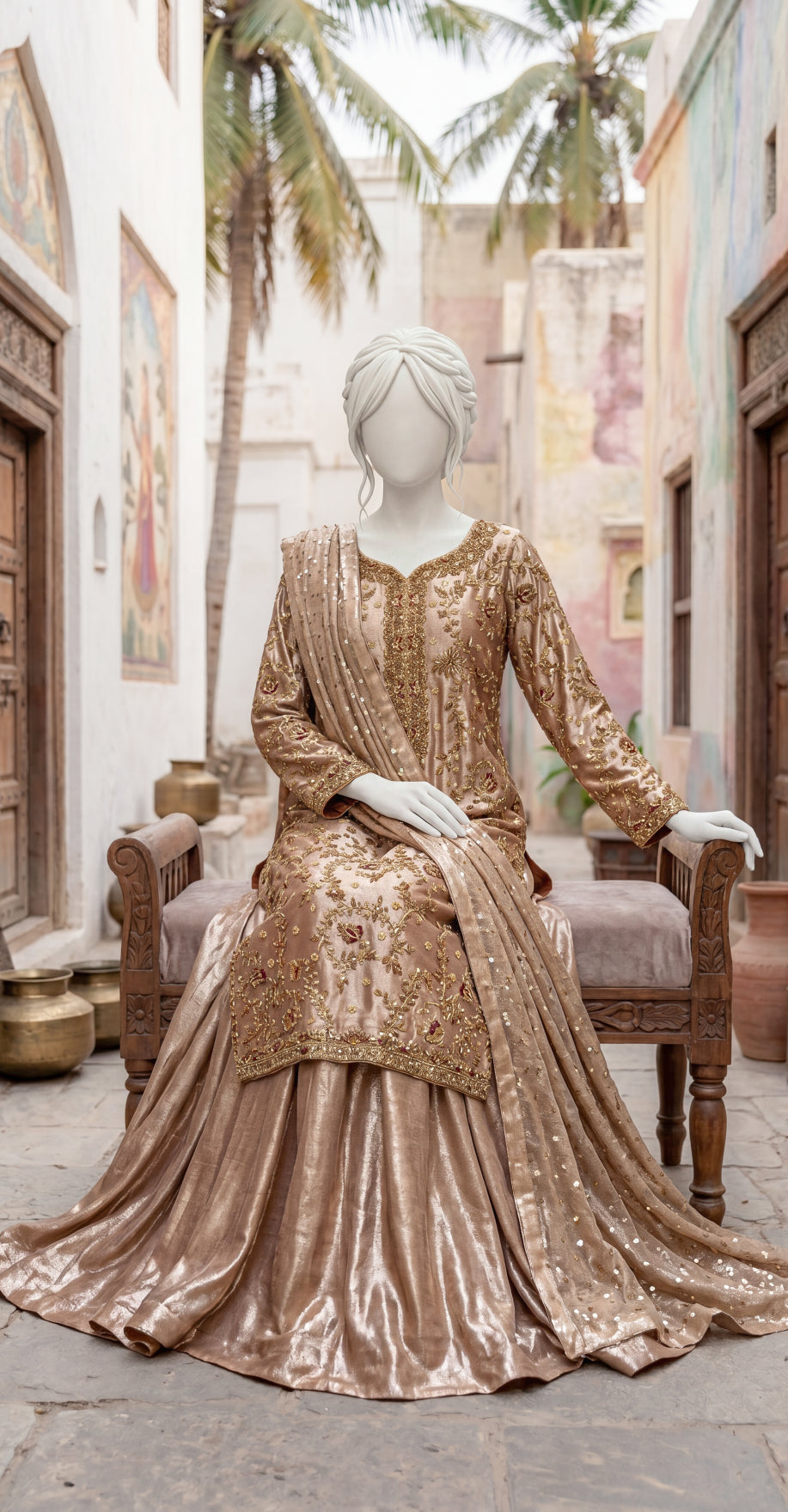 Sariqa | 3 Piece | Stitched Suit | Tea Pink