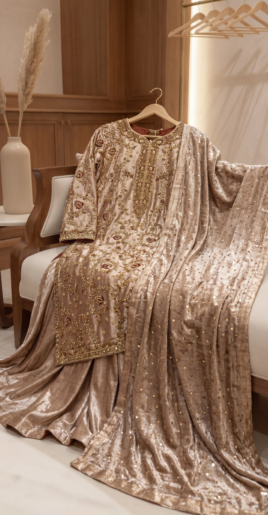 Sariqa | 3 Piece | Stitched Suit | Tea Pink