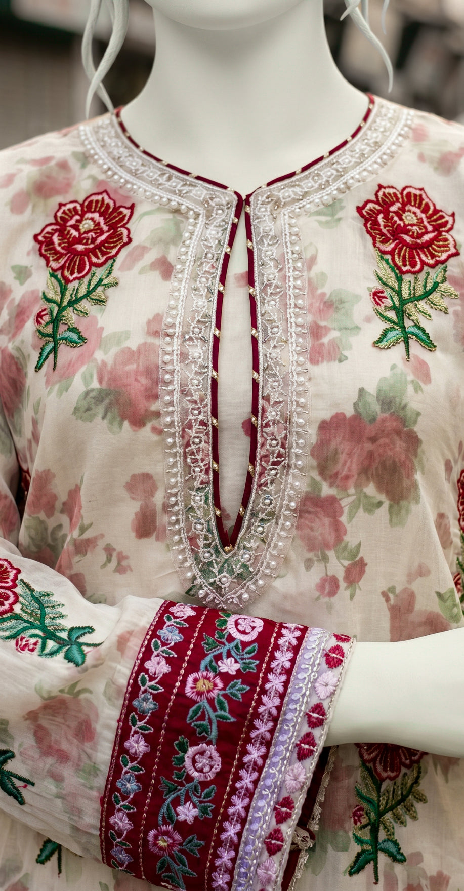 Munazza | 3 Piece | Stitched Suit | White