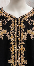 Dahaab | 3 Piece | Stitched Suit | Black