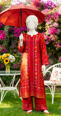 Durefishan | 2 Piece | Stitched Suit | Red