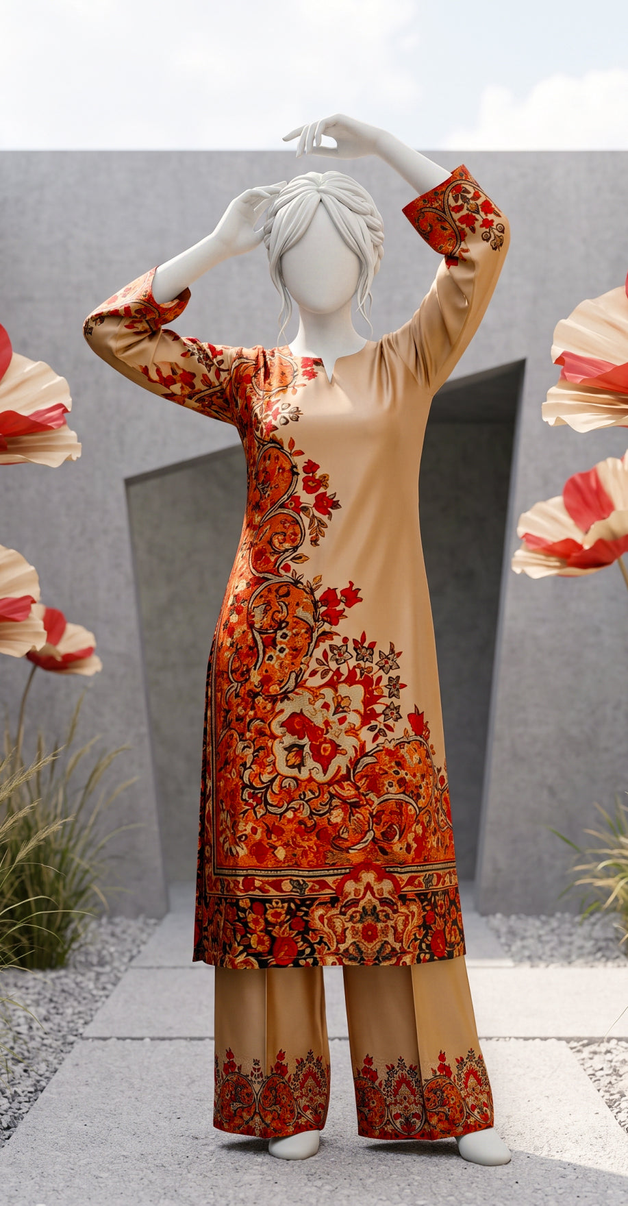 Darakhshan | 2 Piece | Stitched Suit | Caramel