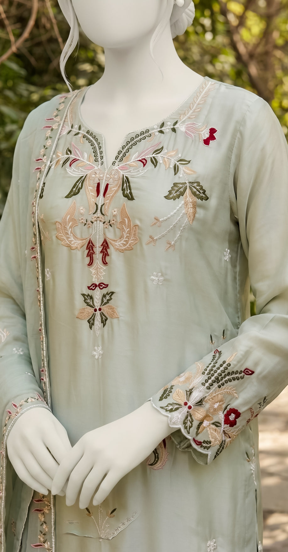 Zar Mahal | 3 Piece | Stitched Suit | Pistachio