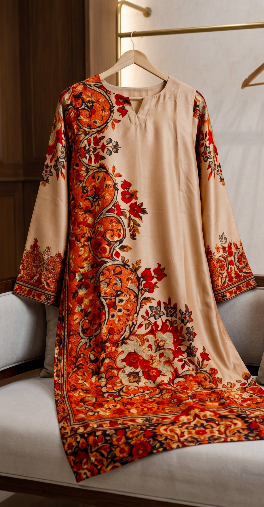 Darakhshan | 2 Piece | Stitched Suit | Caramel