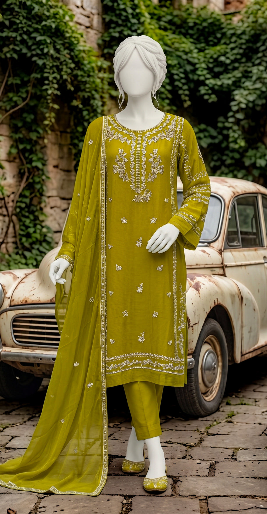 Heer | 3 Piece | Stitched Suit | Dhaani