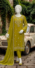 Heer | 3 Piece | Stitched Suit | Dhaani